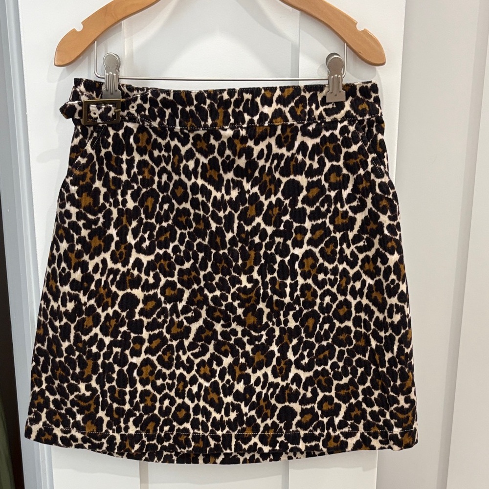J. Crew Animal Print Mini Skirt